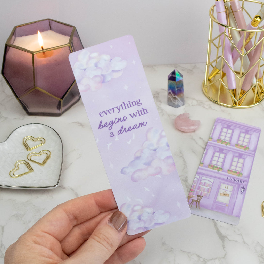 EVERYTHING STARTS WITH A DREAM - BOOKMARK - Rebecca Yates