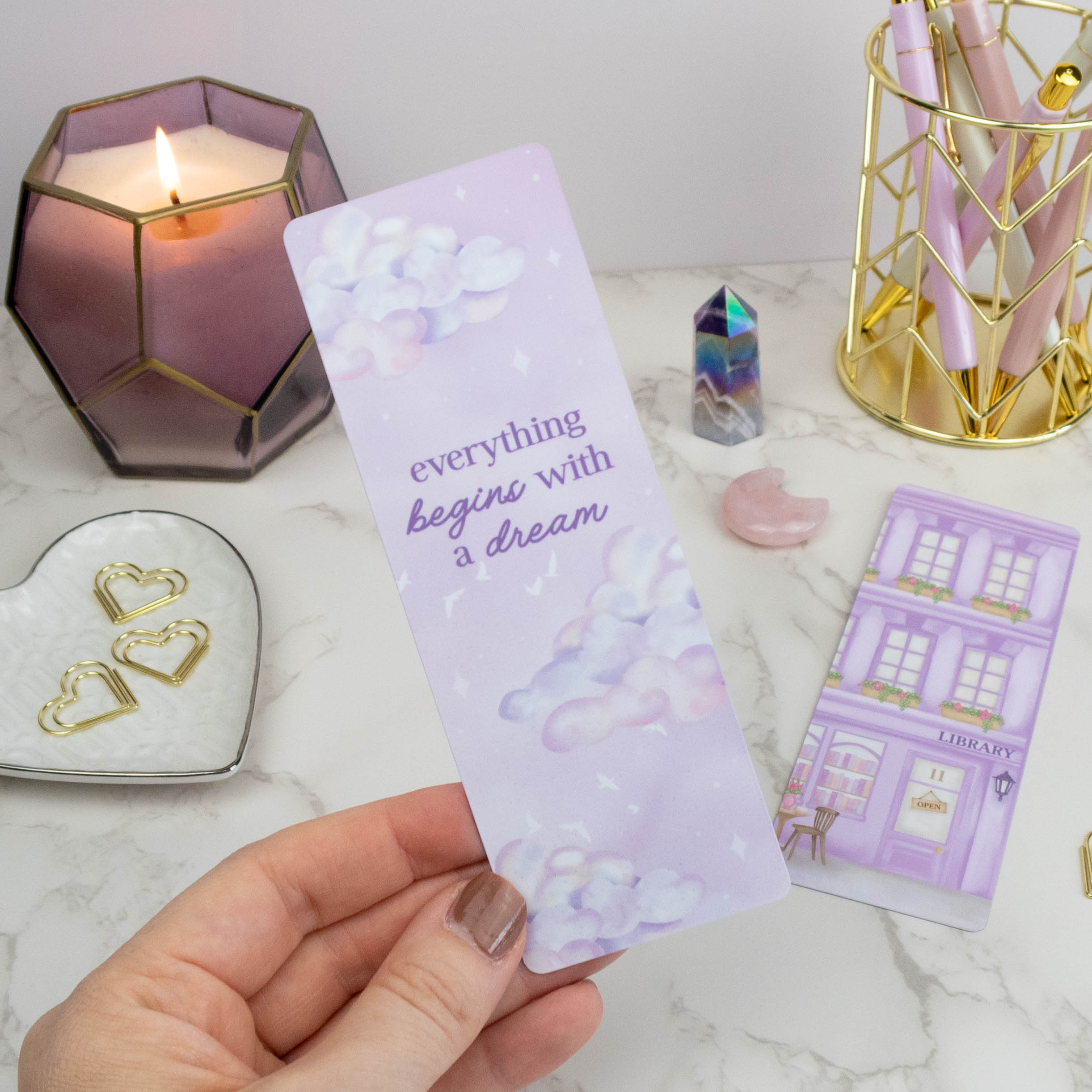 EVERYTHING STARTS WITH A DREAM - BOOKMARK - Rebecca Yates
