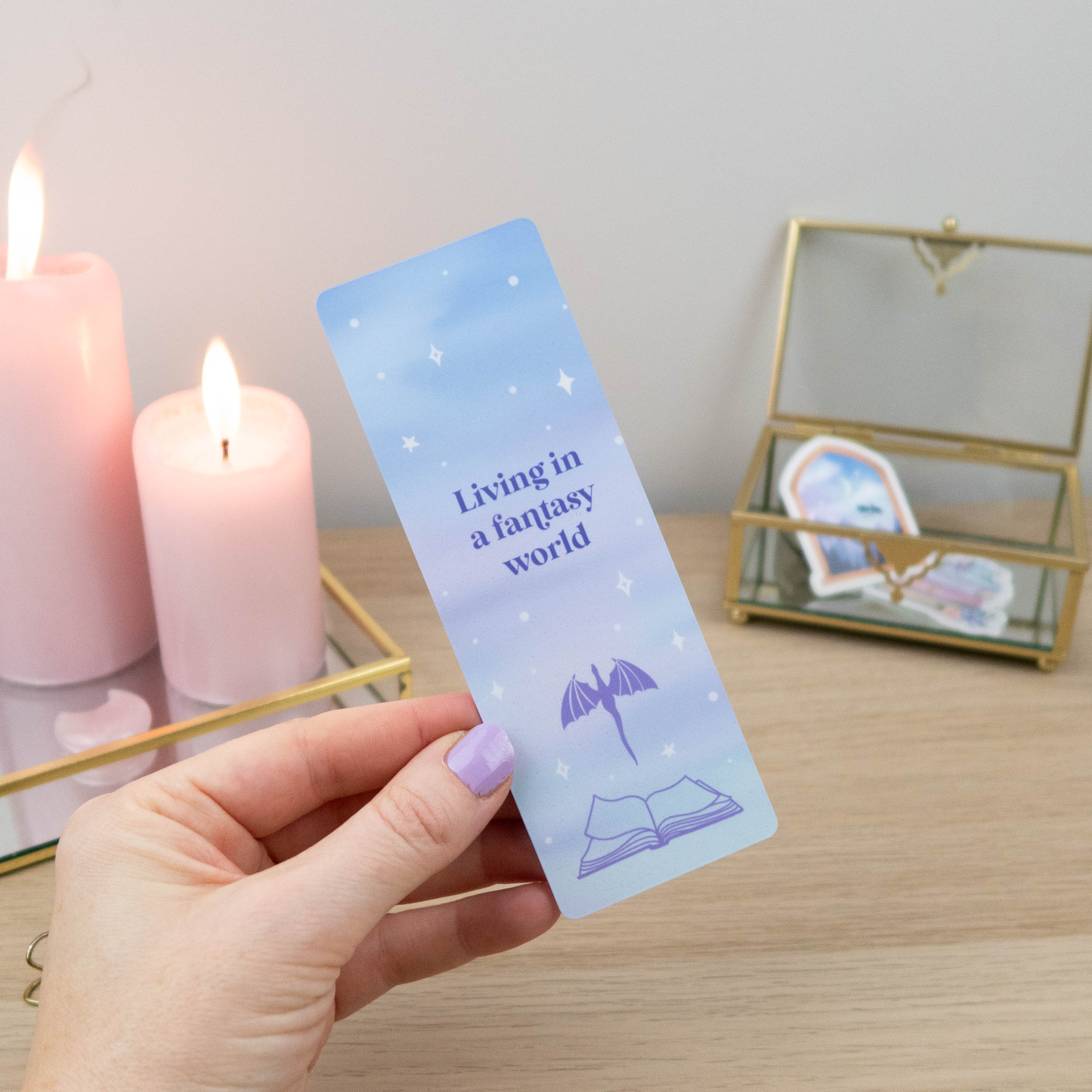 LIVING IN A FANTASY WORLD - BOOKMARK - Rebecca Yates