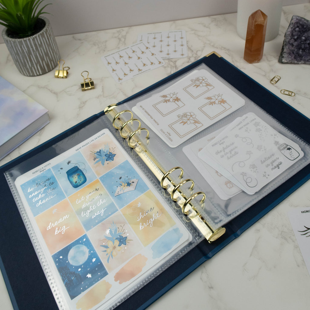 MIDNIGHT BLUE STICKER STORAGE BINDER - Rebecca Yates