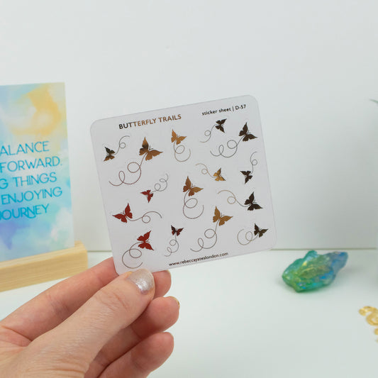 BUTTERFLY TRAILS - FOILED PLANNER STICKERS