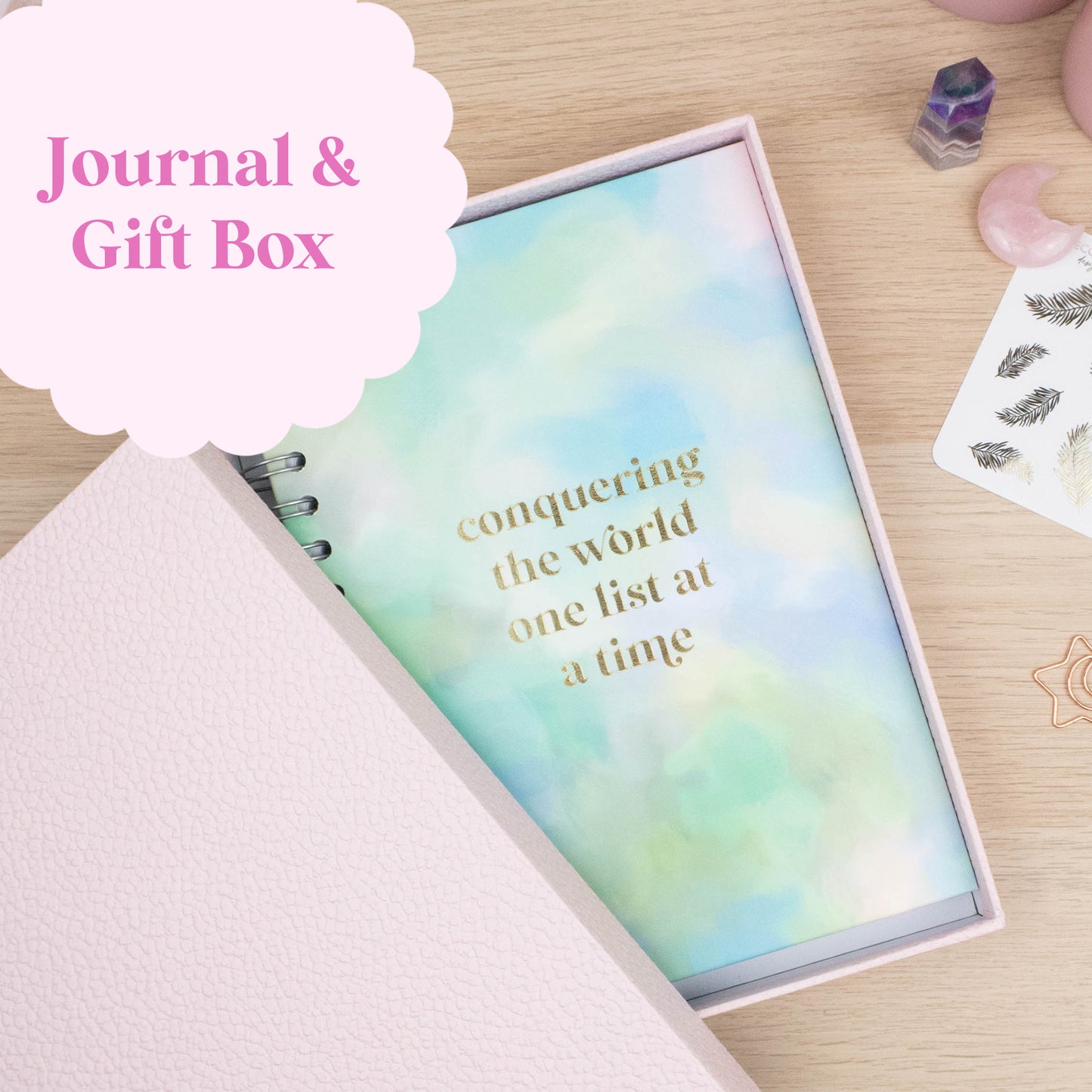 CONQUERING THE WORLD ONE LIST AT A TIME  - JOURNAL & GIFT BOX