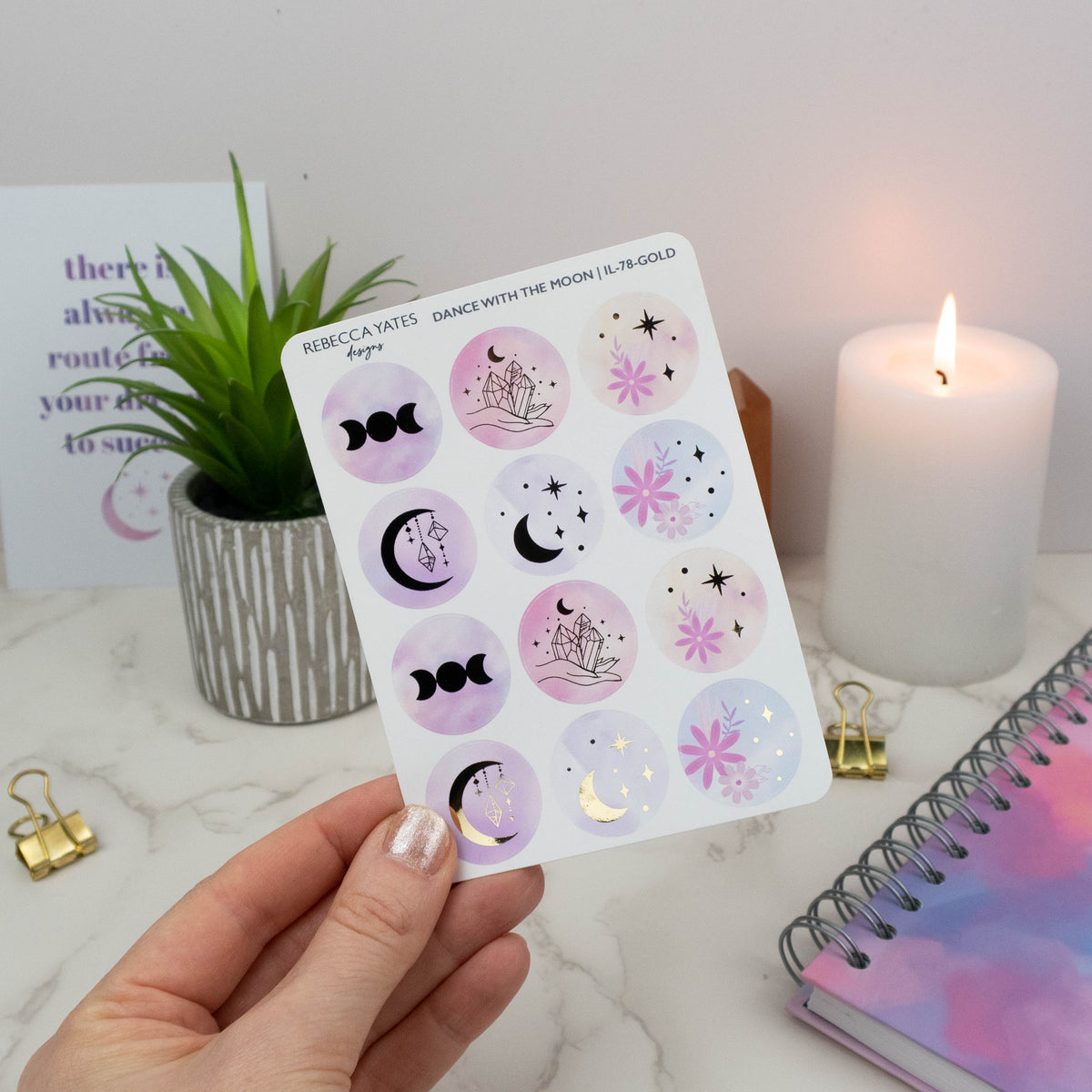 DANCE WITH THE MOON - PLANNER STICKER SHEET - Rebecca Yates