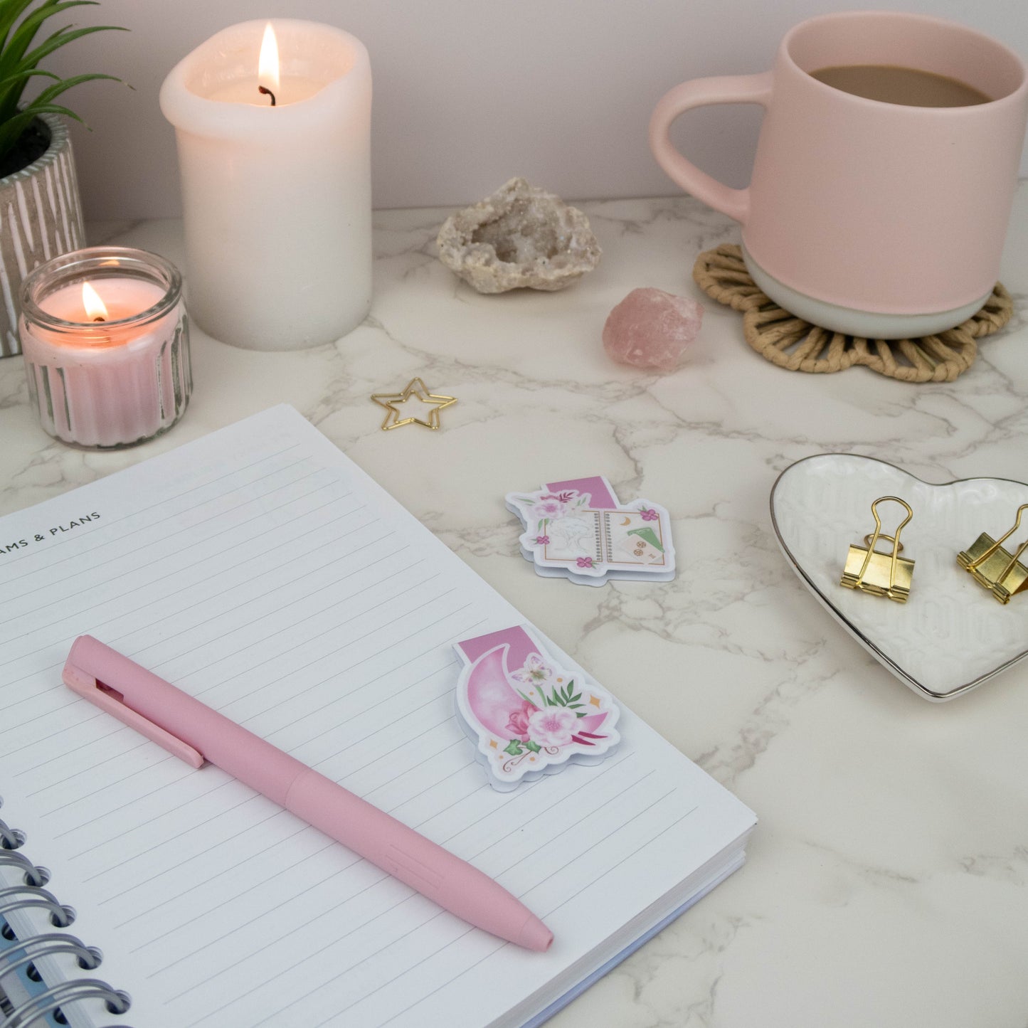 PINK MOON  - MAGNETIC BOOKMARK