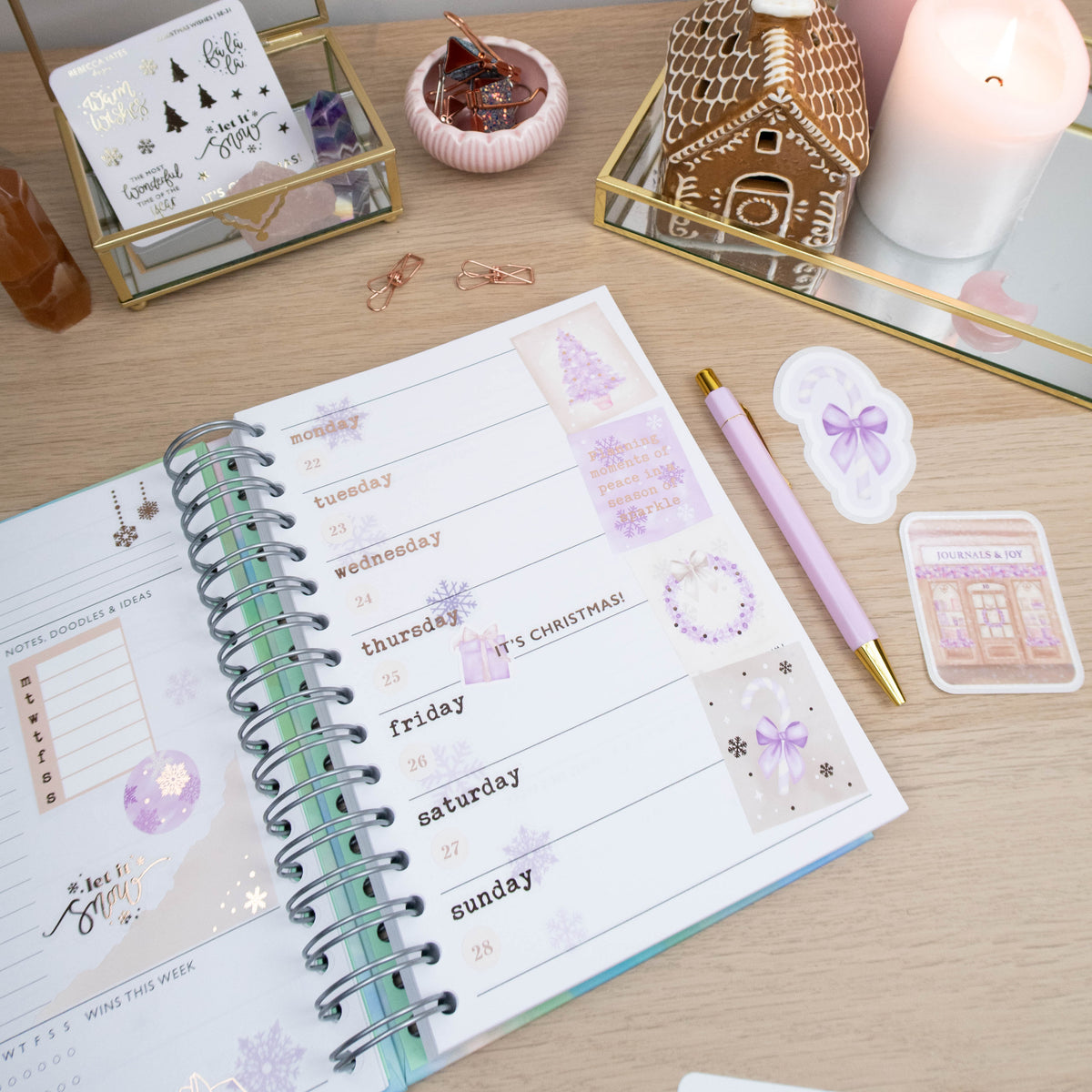 CHRISTMAS WISHES  - FOILED PLANNER STICKERS