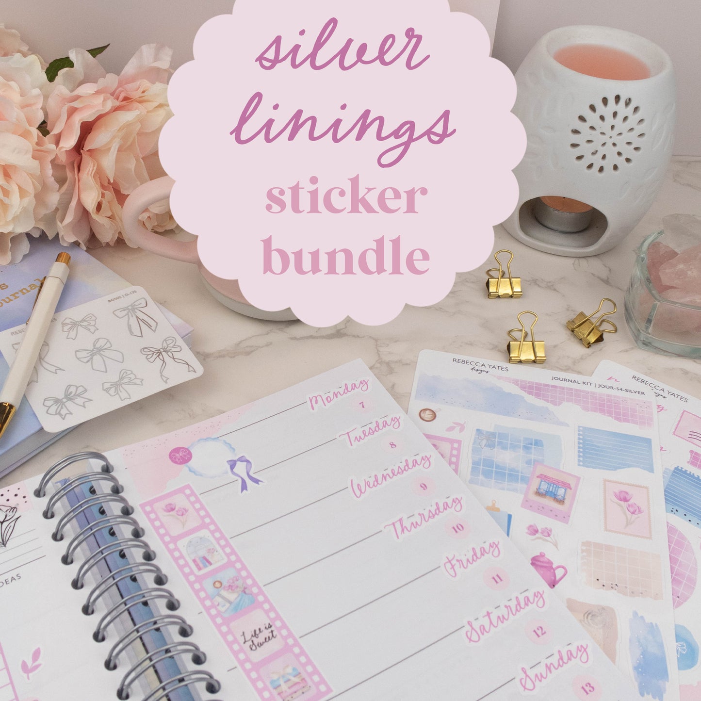 SILVER LININGS - BIG CREATIVE STICKER BUNDLE - Rebecca Yates