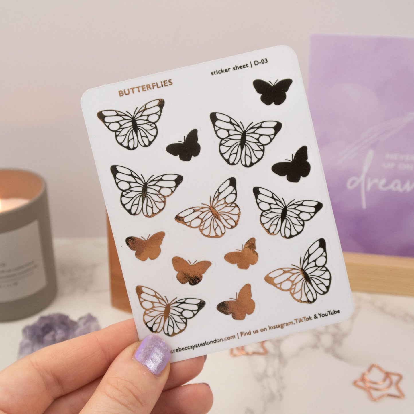 BUTTERFLIES - FOILED PLANNER STICKERS