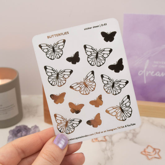 BUTTERFLIES - FOILED PLANNER STICKERS