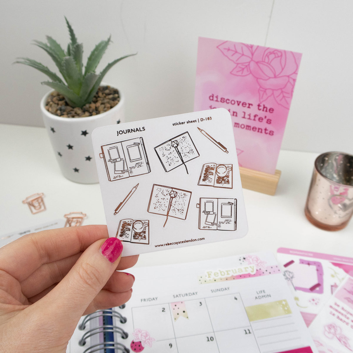 JOURNALS - FOILED PLANNER STICKERS - Rebecca Yates