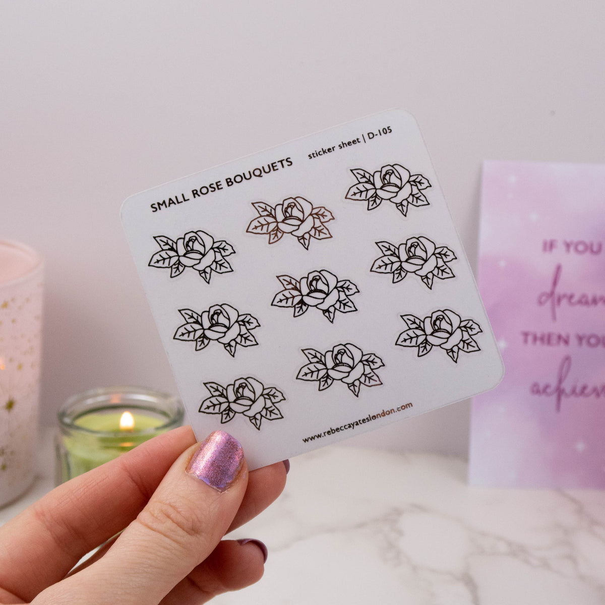 ROSE BOUQUETS - FOILED PLANNER STICKERS - Rebecca Yates
