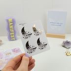 FLOWER MOONS - FOILED STICKER SHEET - Rebecca Yates