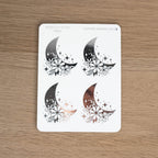 FLOWER MOONS - FOILED STICKER SHEET - Rebecca Yates