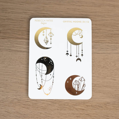 CRYSTAL MOONS - FOILED STICKER SHEET - Rebecca Yates