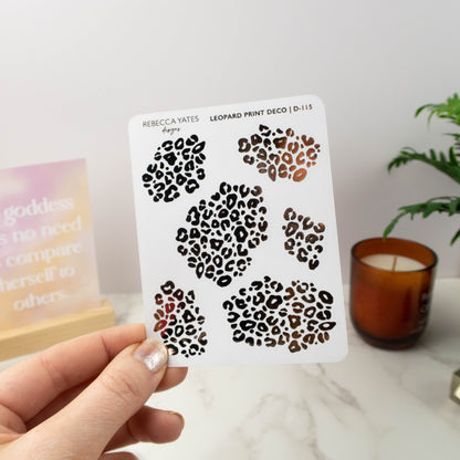 LEOPARD PRINT DECO - FOILED PLANNER STICKERS