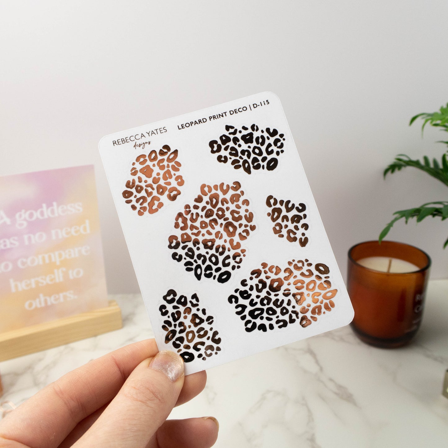 LEOPARD PRINT DECO - FOILED PLANNER STICKERS