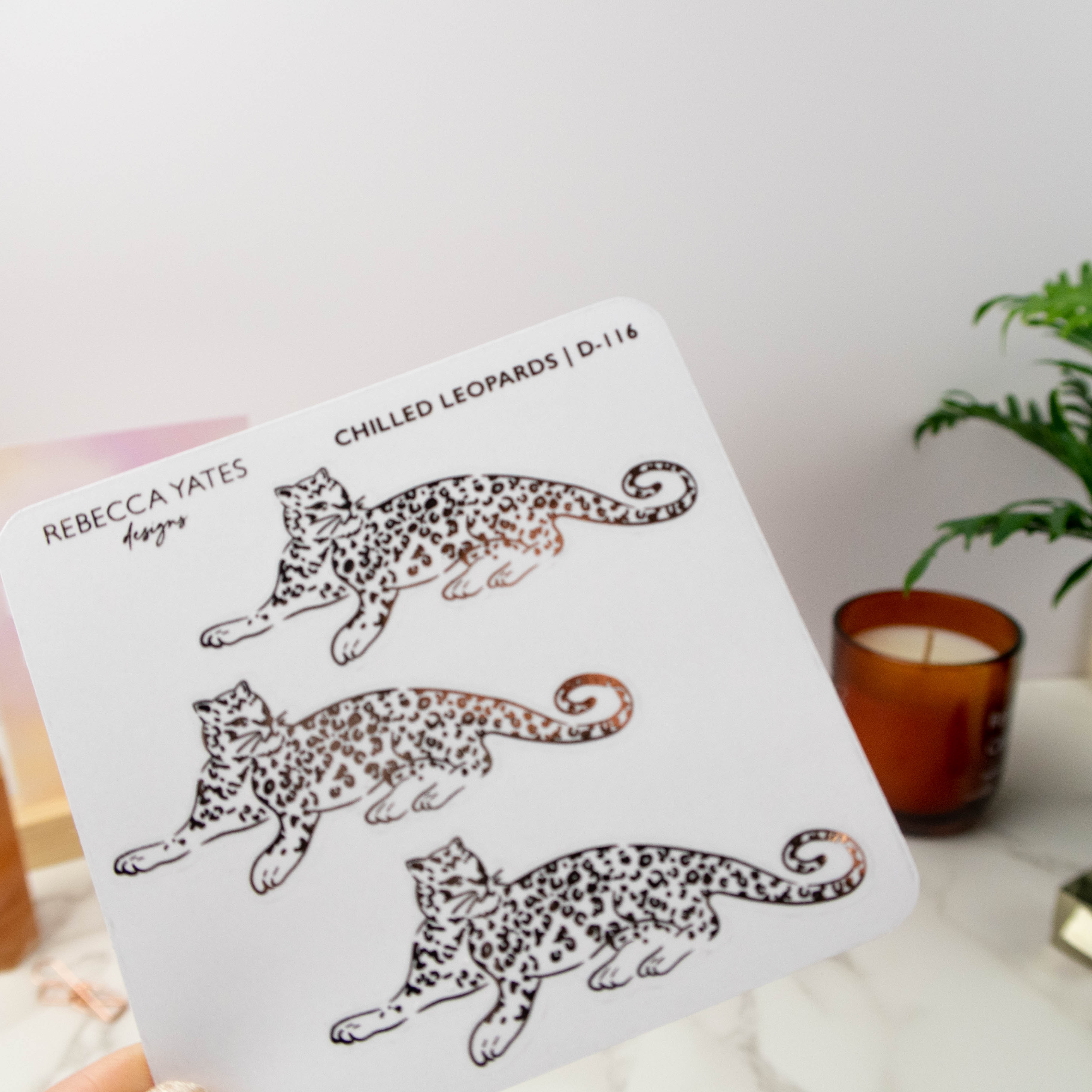 CHILLED LEOPARDS - FOILED PLANNER STICKERS - Rebecca Yates