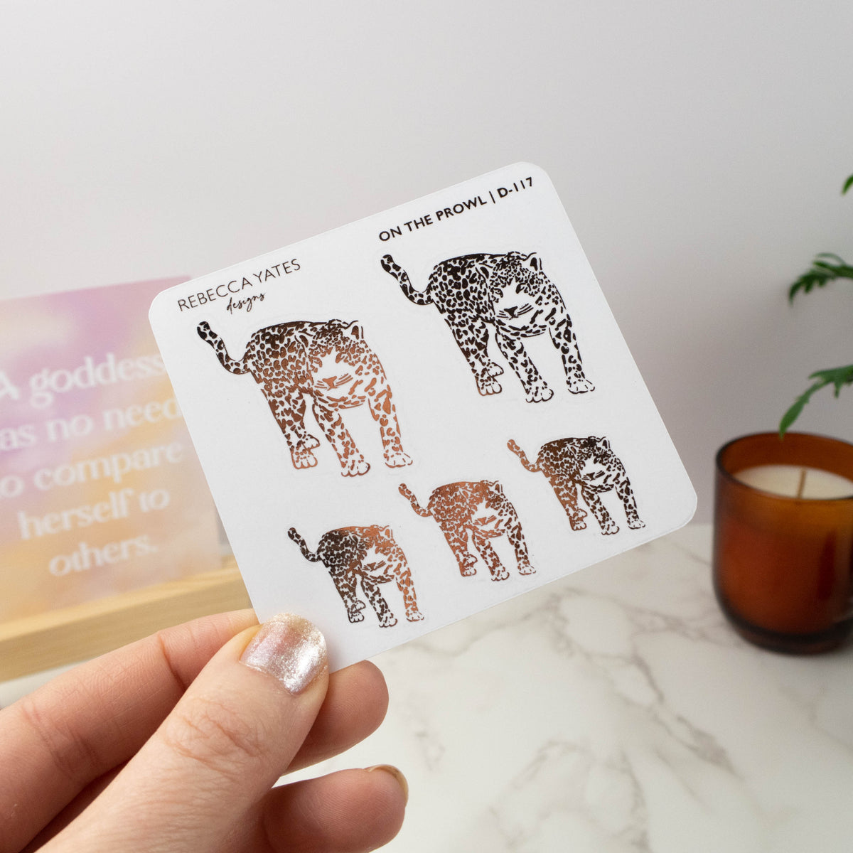 ON THE PROWL - FOILED PLANNER STICKERS - Rebecca Yates