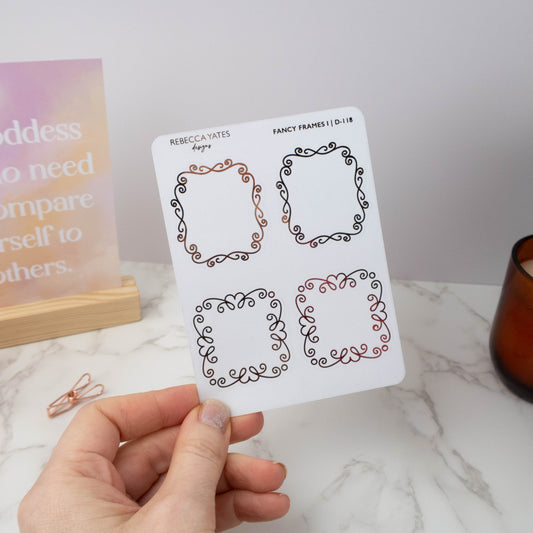 FANCY FRAMES I - FOILED PLANNER STICKERS