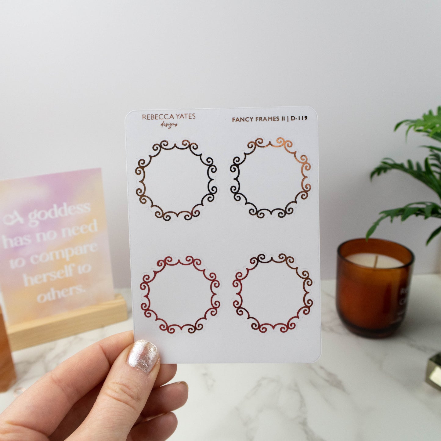 FANCY FRAMES II - FOILED PLANNER STICKERS