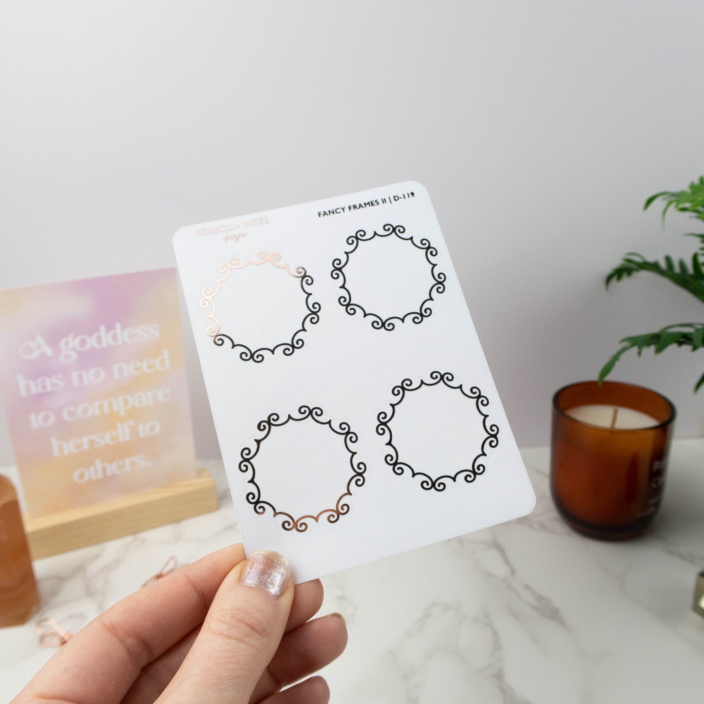 FANCY FRAMES II - FOILED PLANNER STICKERS