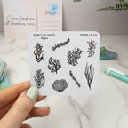CORAL - FOILED STICKER SHEET - Rebecca Yates