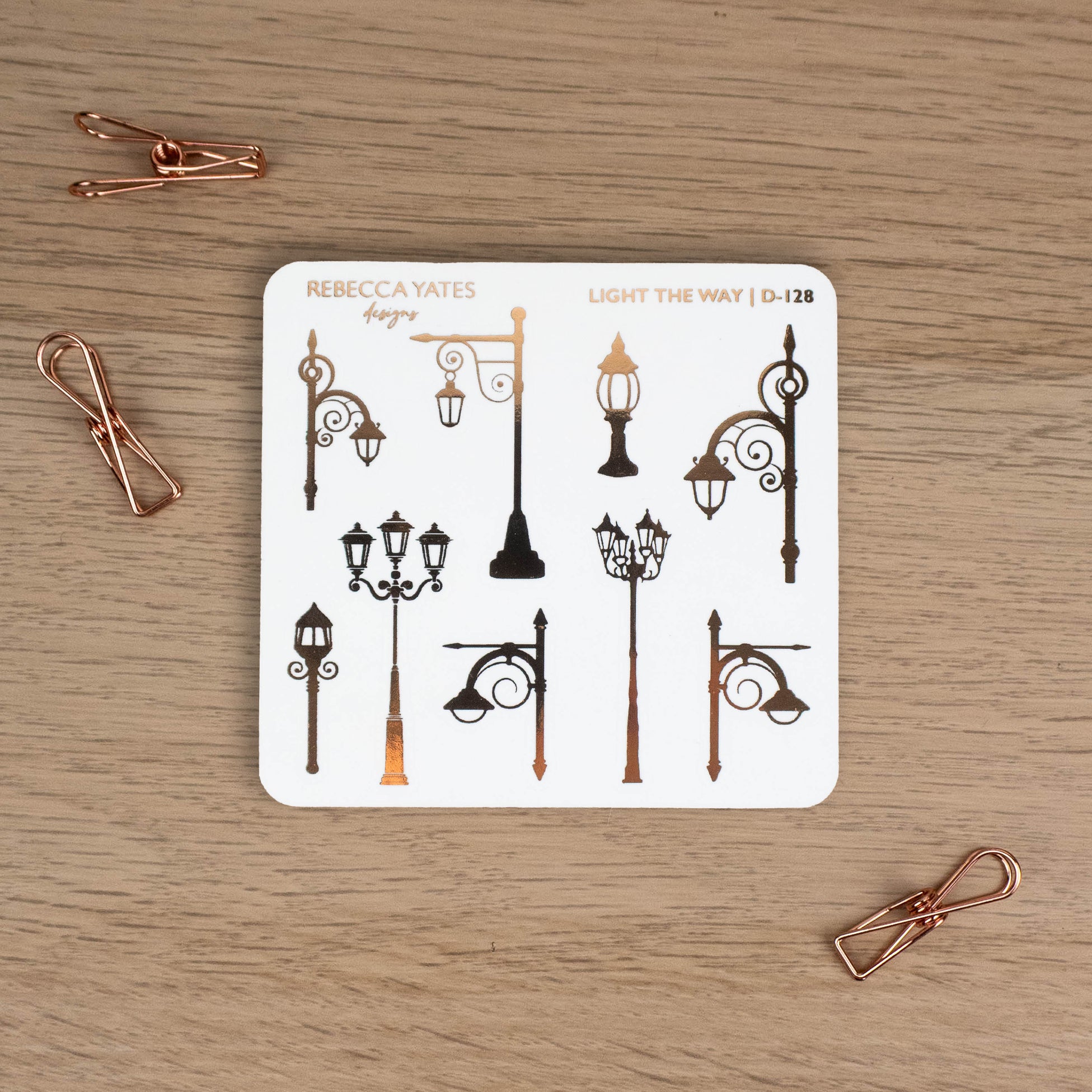 LIGHT THE WAY - FOILED STICKER SHEET - Rebecca Yates