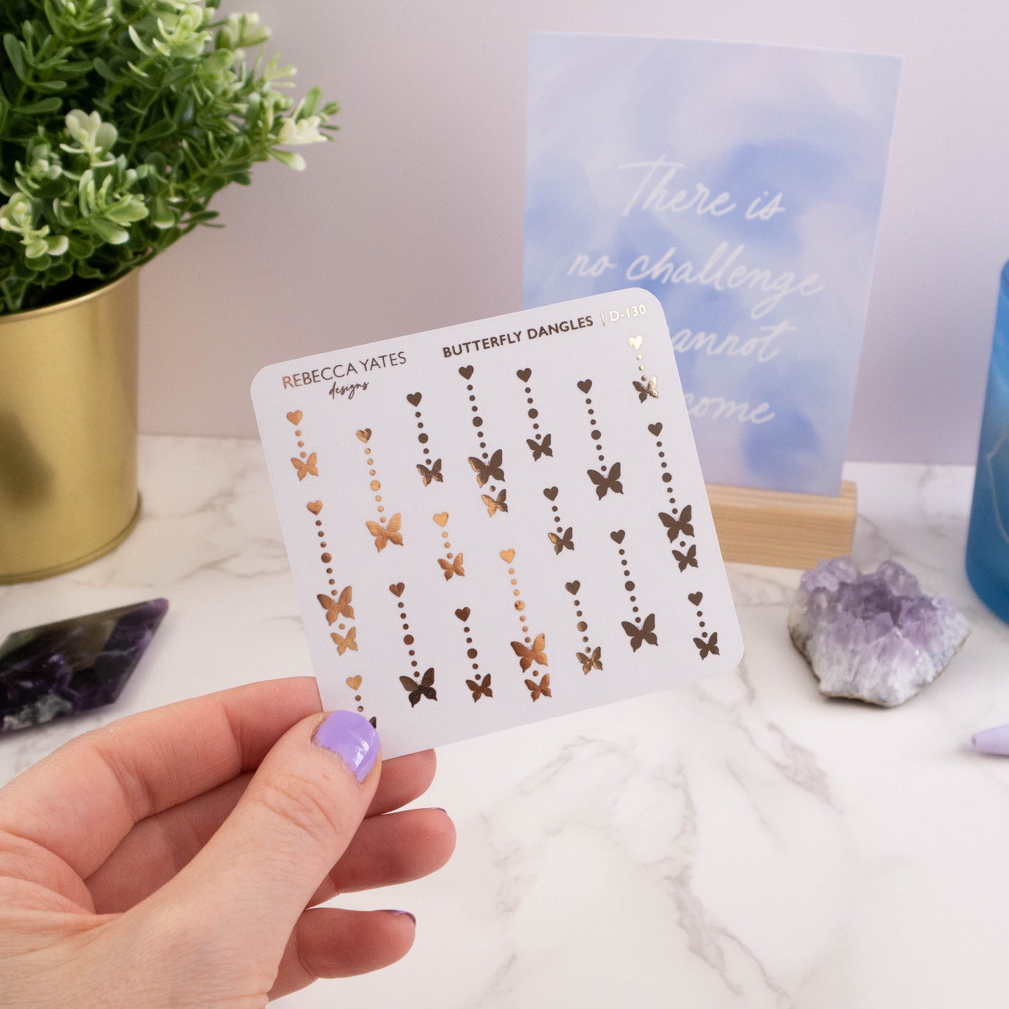 BUTTERFLY DANGLES - FOILED STICKER SHEET