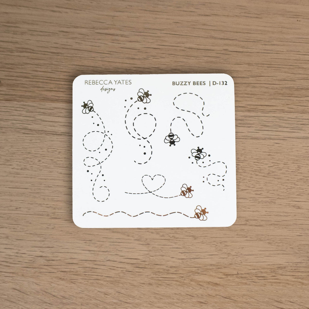 BUZZY BEES - FOILED STICKER SHEET - Rebecca Yates