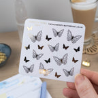 THE ALCHEMIST'S BUTTERFLIES - FOILED STICKER SHEET - Rebecca Yates