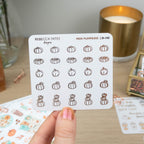 MINI PUMPKINS - FOILED STICKER SHEET - Rebecca Yates