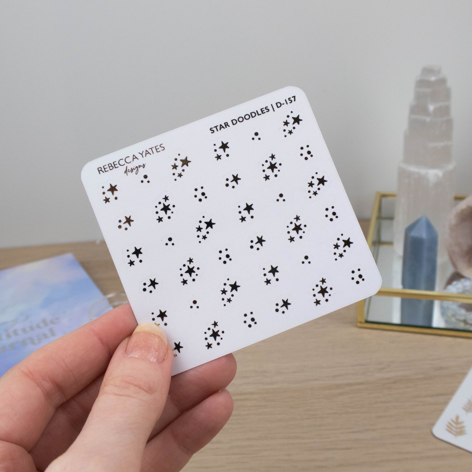 STAR DOODLES - FOILED STICKER SHEET - Rebecca Yates