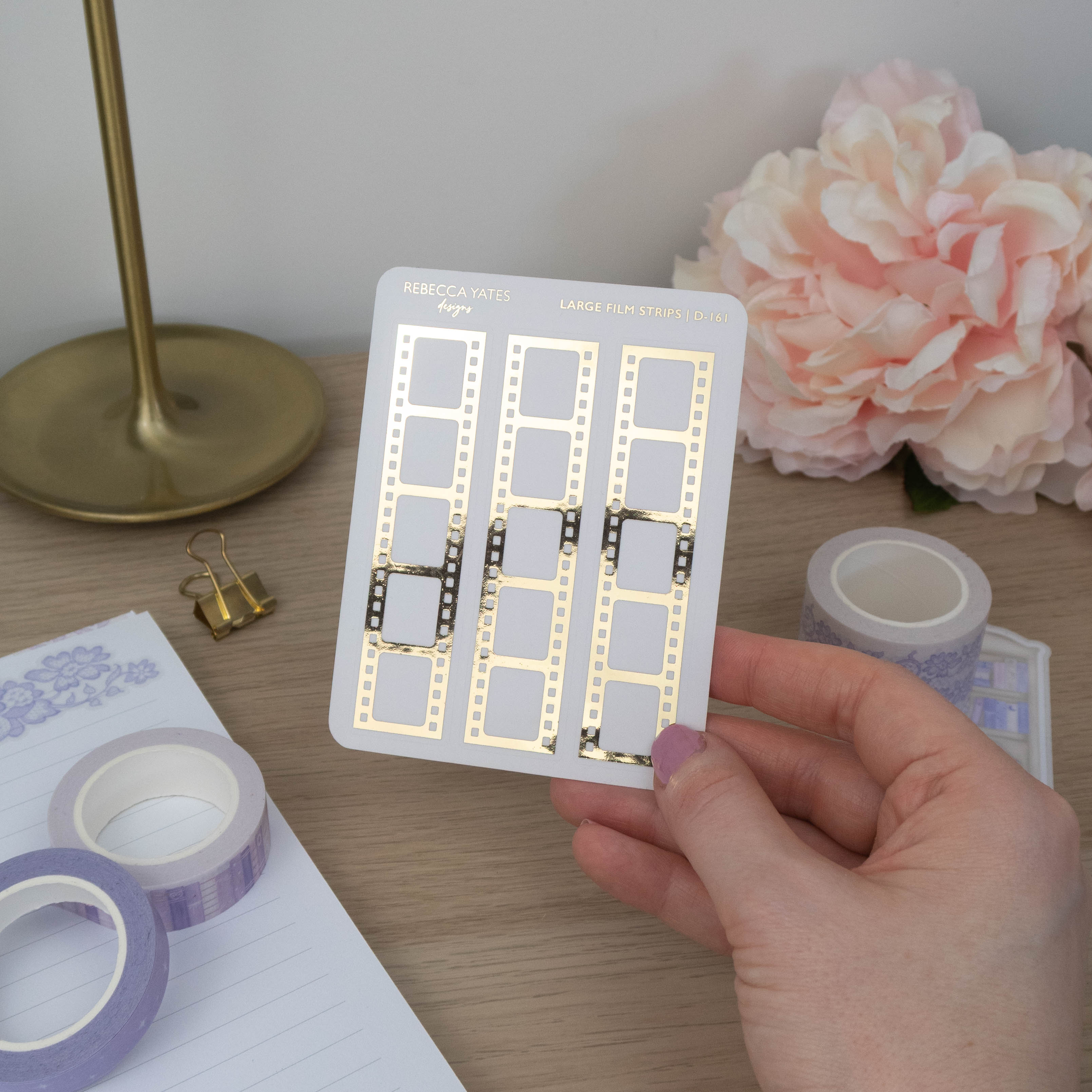 FILM STRIPS - FOILED STICKER SHEET - Rebecca Yates