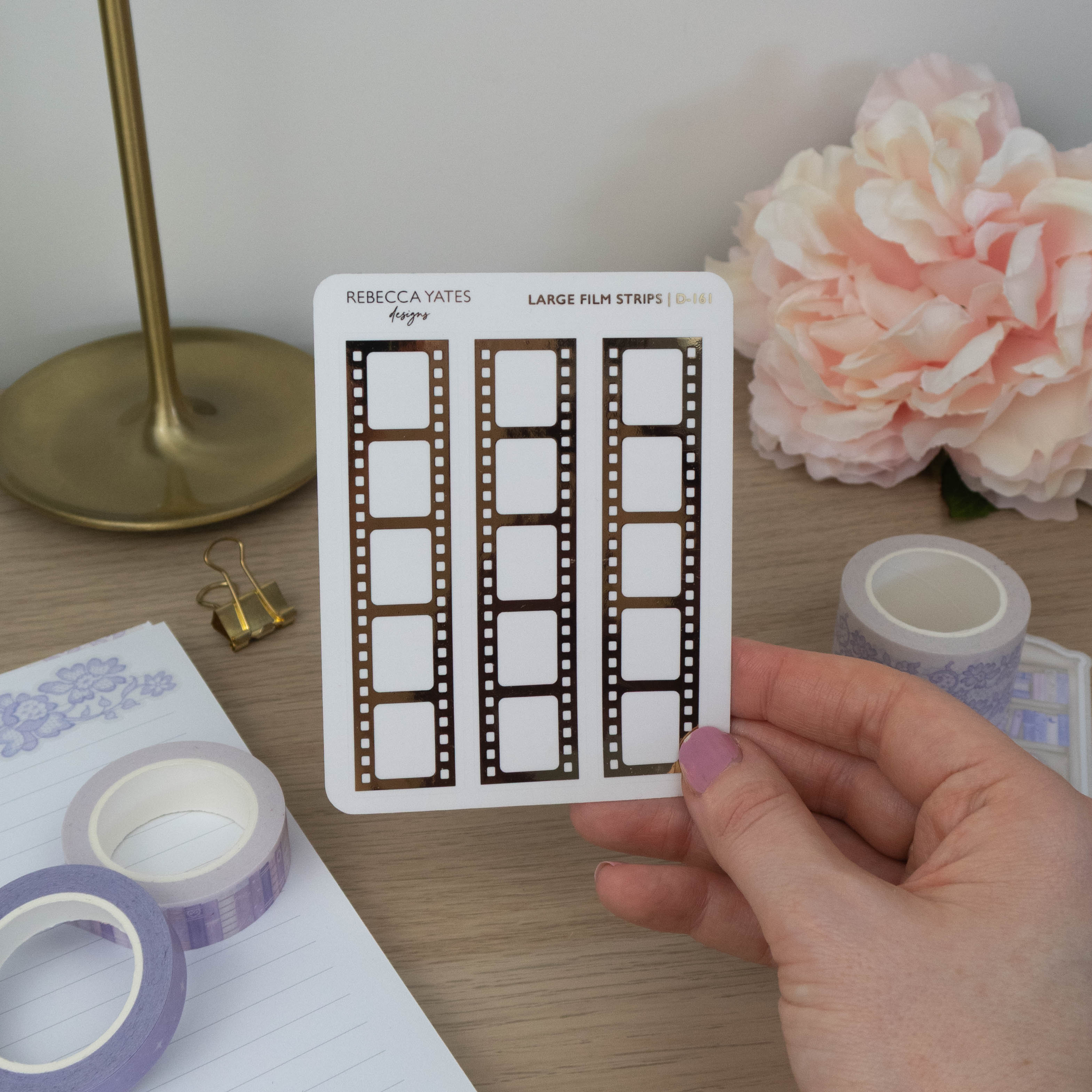 FILM STRIPS - FOILED STICKER SHEET - Rebecca Yates