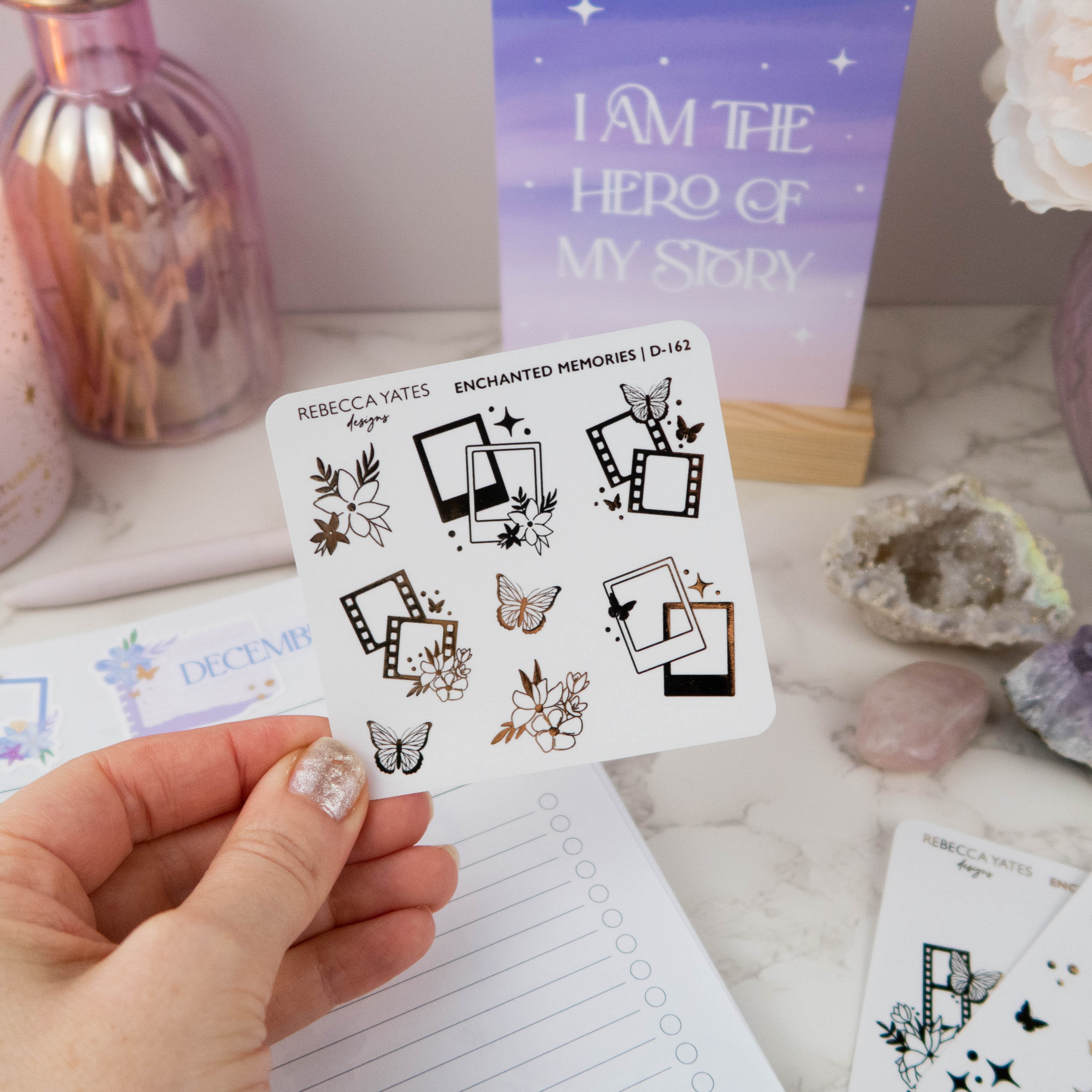 ENCHANTED MEMORIES - FOILED STICKER SHEET - Rebecca Yates