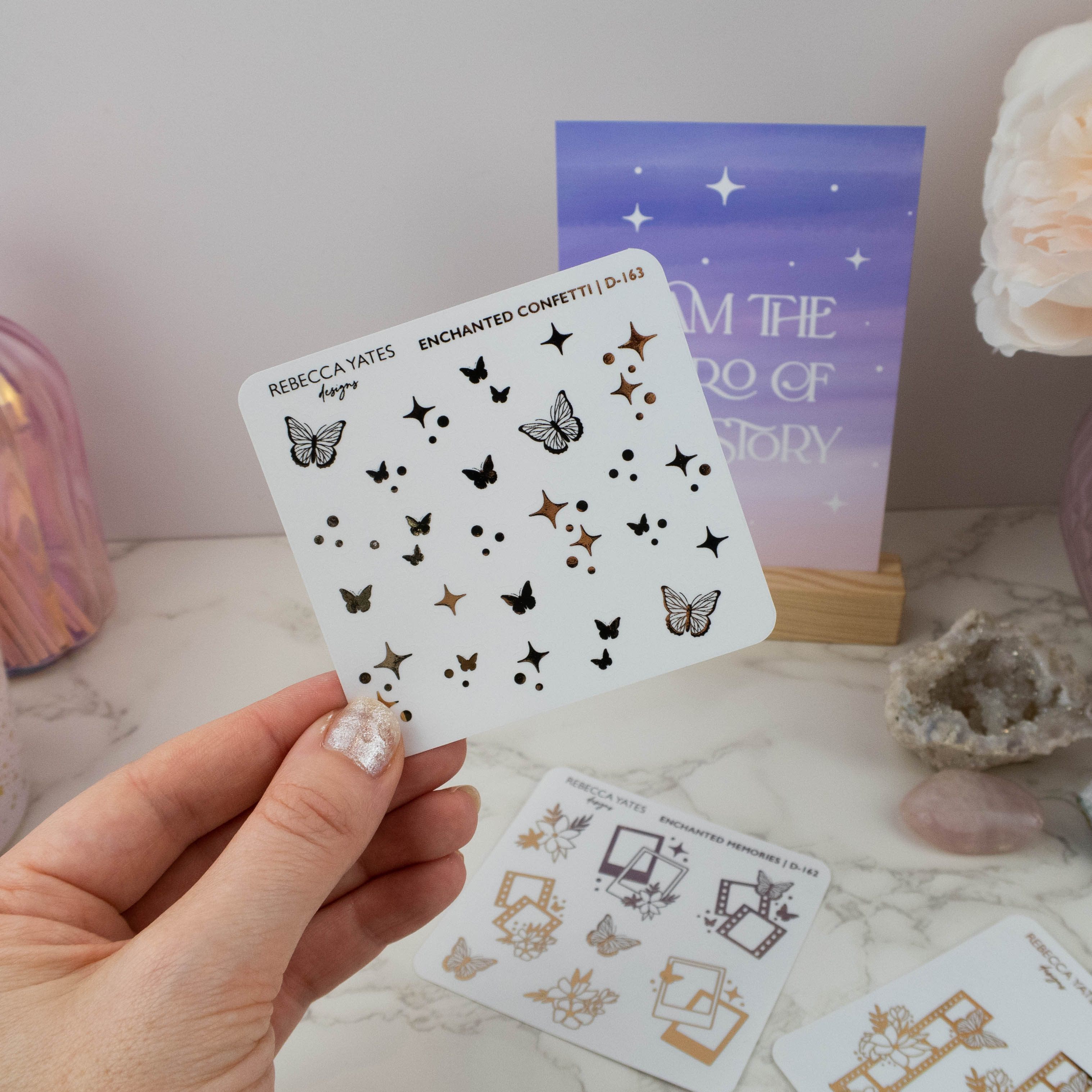 ENCHANTED CONFETTI - FOILED STICKER SHEET - Rebecca Yates