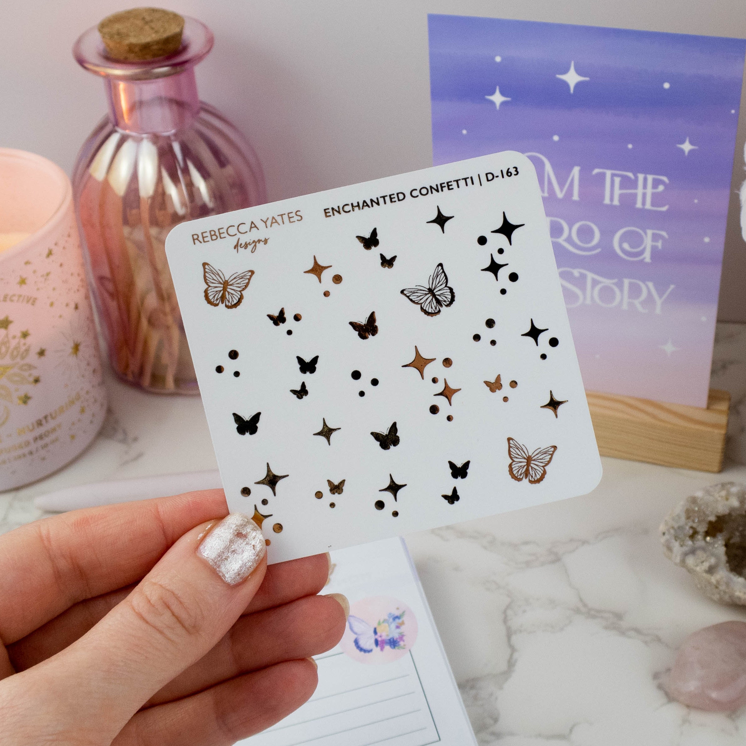 ENCHANTED CONFETTI - FOILED STICKER SHEET - Rebecca Yates