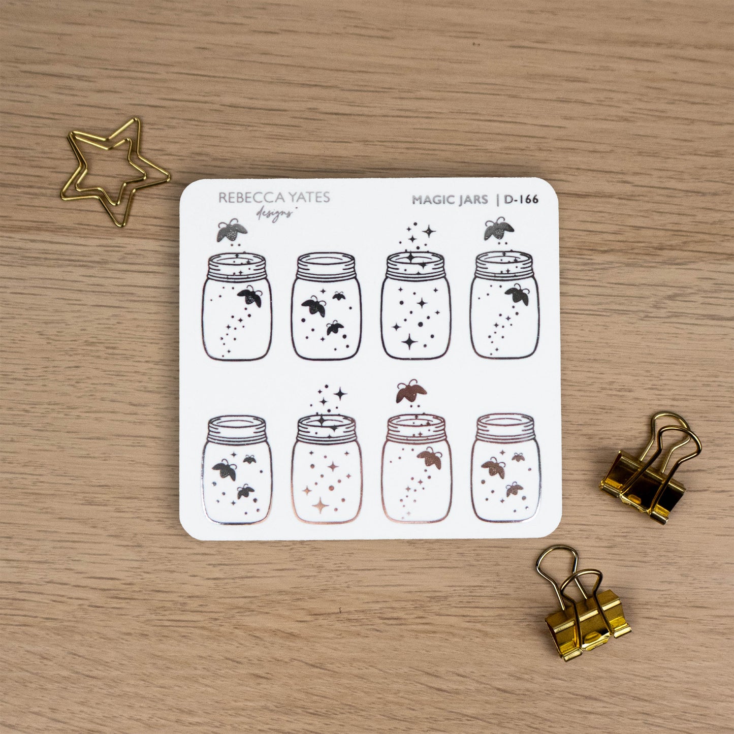 MAGIC JARS - FOILED STICKER SHEET - Rebecca Yates