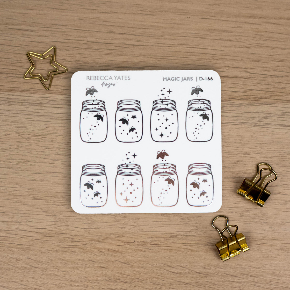 MAGIC JARS - FOILED STICKER SHEET - Rebecca Yates