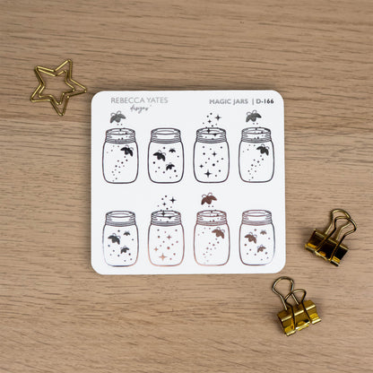 MAGIC JARS - FOILED STICKER SHEET - Rebecca Yates