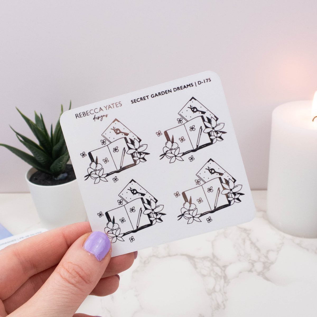 SECRET GARDEN DREAMS - FOILED STICKER SHEET - Rebecca Yates