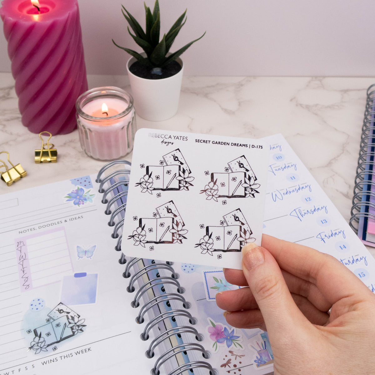 SECRET GARDEN DREAMS - FOILED STICKER SHEET - Rebecca Yates