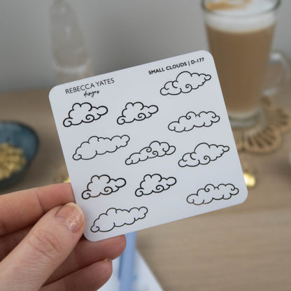 SMALL CLOUDS - FOILED STICKER SHEET - Rebecca Yates
