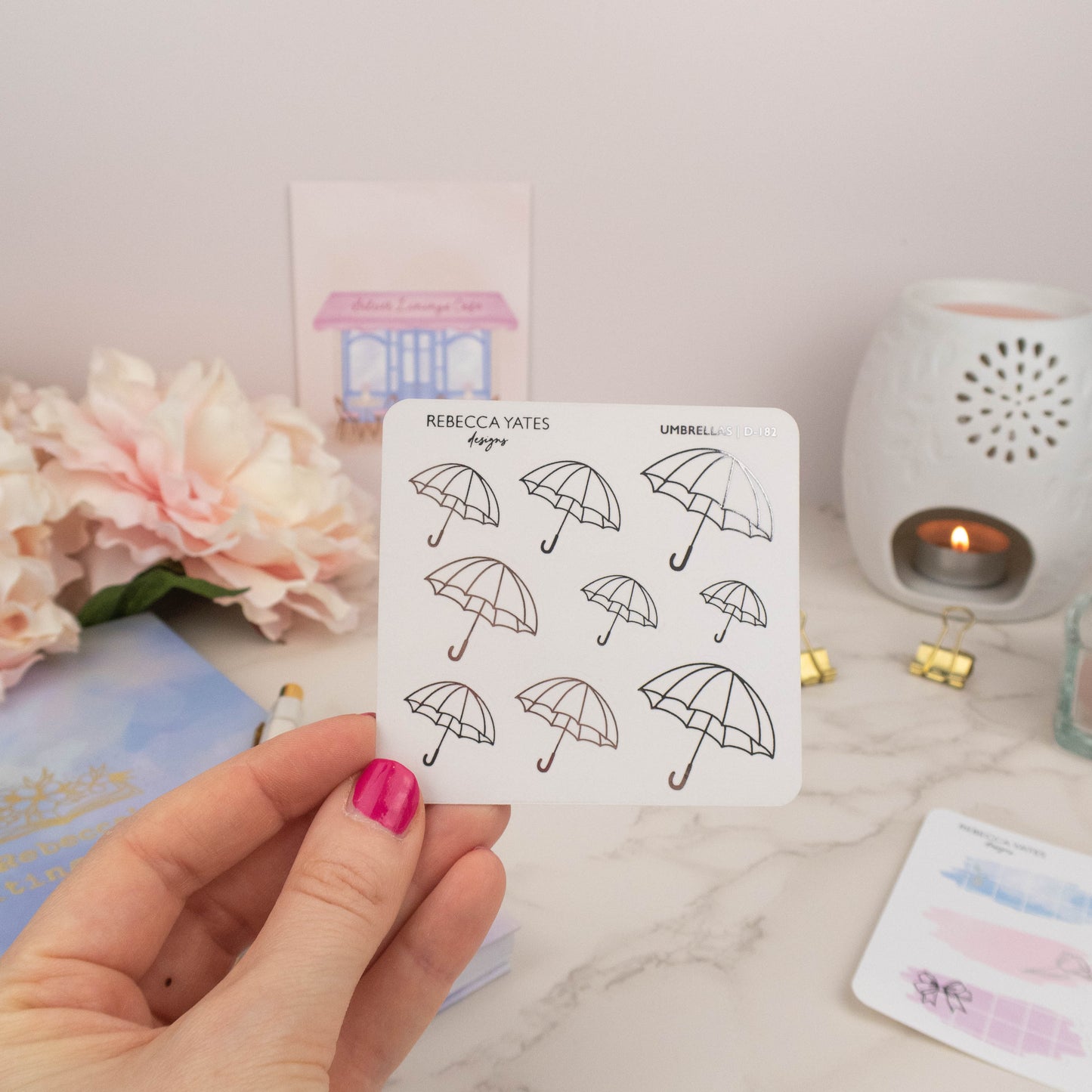 UMBRELLAS - FOILED STICKER SHEET