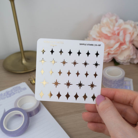 SIMPLE STARS - FOILED STICKER SHEET