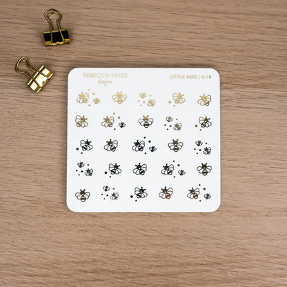 LITTLE BEES - FOILED PLANNER STICKERS - Rebecca Yates