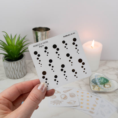 BUBBLES - FOILED STICKER SHEET