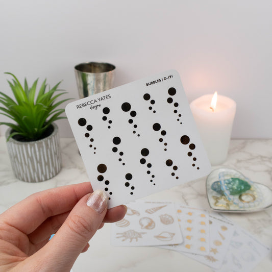 BUBBLES - FOILED STICKER SHEET