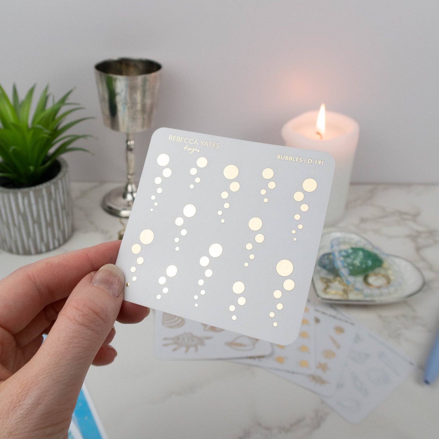 BUBBLES - FOILED STICKER SHEET