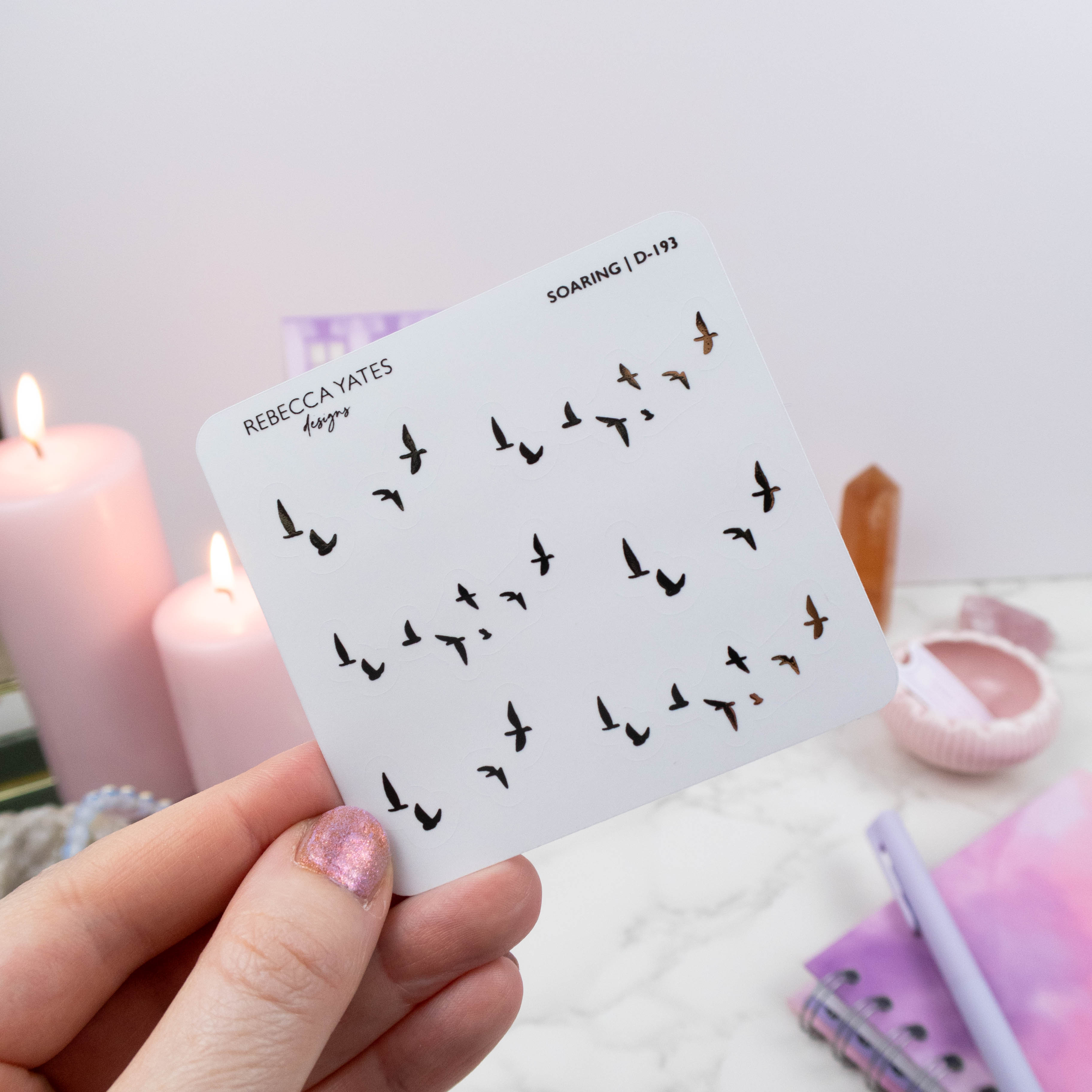 SOARING - FOILED STICKER SHEET - Rebecca Yates