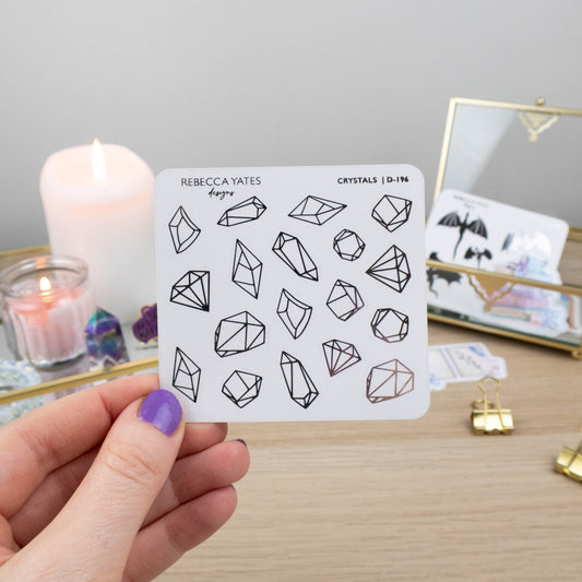 CRYSTALS - FOILED STICKER SHEET